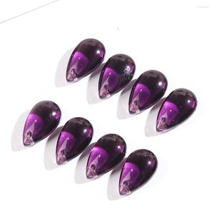 Ljuskrona Crystal 10pc 14mm Purple Teardrop Facetter Glass Prism Suncatcher Part Pärla Gardin Pendant Smycken Makande tillbehör