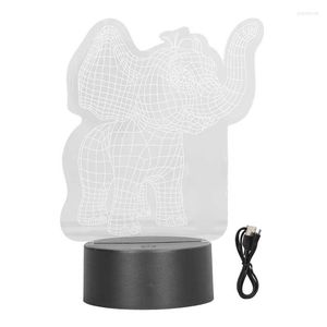 Strings Night Light 3D Elephant Shape For Bedside Bedroom