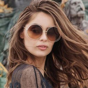 Güneş gözlüğü ZXTREE Moda Yuvarlak Kadın Büyük Ayna Büyük Boy Tasarımcı Çift Çerçeve güneş gözlüğü Bayan Renkli UV Z54