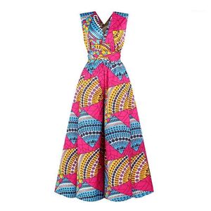 Kobiety Jumpsuits Rompers w stylu boho kombinezonu letnie rękawe seksowne bandaż bez pleców DIY kwiatowy nadruk szerokie nogi romper żeńska