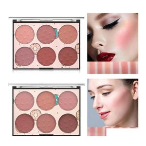 Blush Makeup 6 Paleta kolorów matowa perłowa długość ostatniego naturalnego miss róża róża płyta dostawa zdrowie piękno twarz dhqyw