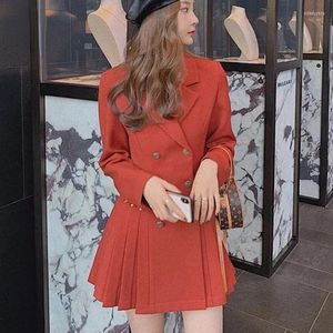 Casual Dresses Fashion Hepburn Sexy Little Black Dress Women Business Suit French Style Double Breasted Office Lady Elegant Vestidos Red