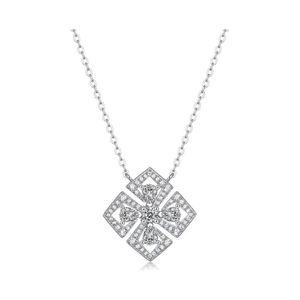 0HDBペンダントネックレスSterling Sier 01ct Moissanite Geometricネックレス