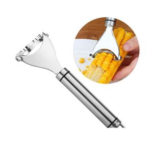 Fruktgr￶nsaksverktyg Premium Corn Cutter Cob Peeler Sheller Kitchen Rostfritt st￥l Stripper Kernel Drop Delivery Home Garden Dini Dhynw