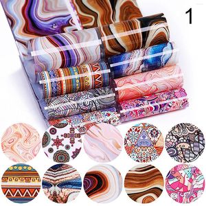 Kits de arte na unha 1 segundo adesivo 10pcs/conjunto Galaxy Sky Paper 20 4cm Designer Auto -adesivo Criativo