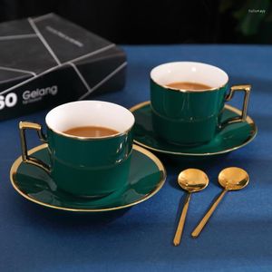 Cups Saucers Creative Ceramic And Set With Stirring Coffee Spoon Kitchenware Cup Shop Tableware Turkish Kitchen