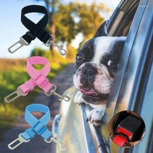 Dog Collars Pet Cat Leash Car Seat Belt Adjustable Safety Rope Travel Clip Puppy Collar Harness Traction Chihuahua Accessories Supplies