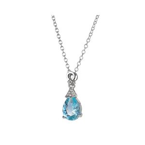 Collane con ciondolo Alta qualità Luckyshine 5 Pz / lotto Topsales Swiss Bluetopaz Gemstone 925 Sterling Sier Matrimoni Gioielli Drop Delive Dhrtp