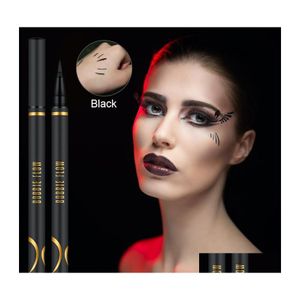 Eyeliner Magic Selbstklebender Stift Waterpeoof Langlebiger schwarzer flüssiger Eyeliner Bleistift Make-up Natürlich DHS Drop Lieferung Gesundheit Schönheit Dhvt7