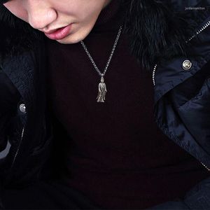 Pendant Necklaces S7 Solid And Peaceful Retro Guanyin Necklace Men's Women's Bodhisattva Brand Baby Pure Bottle Jewelry