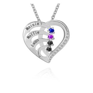 Pendant Necklaces Birthstone And Name Jewelry With Custom Engraved Drop Delivery Pendants Dhpck