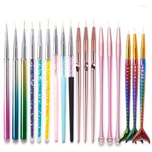 Nail Art Kit Ultra-sottile Carving Acrylic Brush Liner Pen Polish