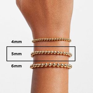 Bağlantı Bilezikler Zinciri Uworld Sportif Style 18K PVD Altın Kaplama Paslanmaz Çelik 5mm Top Kadınlar İçin Minimalist Moda Takı Braceletlink