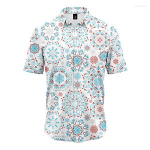 القمصان غير الرسمية للرجال 2023 نمط أزياء ملابس الرجال المطبوعة قميص كارديجان واحد صدر واحد