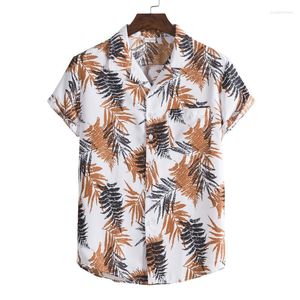 Men's Casual Shirts Mens Hawaiian Floral Button Down Tropical Holiday Beach Men Summer Short Sleeve Hawaii Shirt Male Camisas