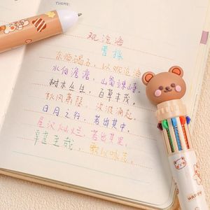 2PCS Kawaii Cute Animal Cartoon Ballpoint Pen 10 Colour