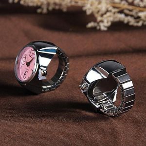 Wristwatches Fashion Women Men Ring Watch Stretch Quartz Finger Watches Rings Jewelry Gifts D88