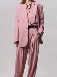 Ternos femininos femininos Blazer acolchoado de lã para feminino outono de inverno lady lady básico casual all-match office use silhouette jaqueta
