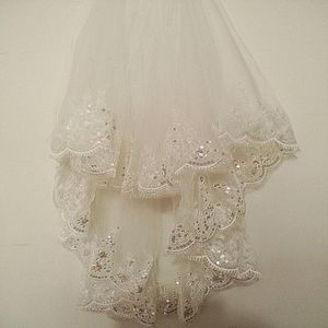 Bridal Veils 2023 Wholsale Two Layears White Ivory Wedding Veil Short Tulle With Comb Accessories