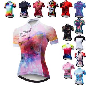 Racingjackor Weimostar Women Cycling Jersey 2023 Mountain Bike Clothing Anti-UV MTB Bicycle Shirt Uniform Wear