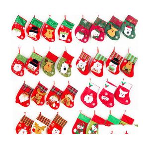 Christmas Decorations 26 Styles Mini Stocking Snow Design Xmas Cute Home Socks Candy Gifts Storage Bag Drop Delivery Garden Festive Dhazf