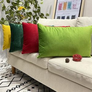 Pillow 30x50cm Apple Green Home Decorative Cover For Living Room Luxury Velvet Throw Pillows With Core