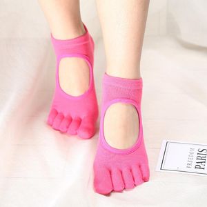 Спортивные носки йога для женщин с сцеплением с пятью пальтами для взрослых без скольжения