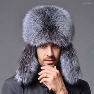 Berets Ueteey Winter Hairy Hat Men Men's Mao Leifeng تقليد آذان في الهواء الطلق سميكة القبعات الثلجية الدافئة