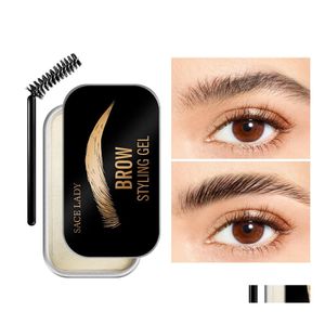 Eyebrow Enhancers Sace Lady varar styling gel smink 4d naturlig smink färglös ögonpanna tvål kosmetika 12 st grossist sl616 d dh6as