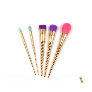 Makeup Brushes Professional Glam 5Pcs Brush Eyeshadow Blush Powder Face Cosmetics Make Up Woman Designer Beauty Tools Drop Delivery Dhjmt