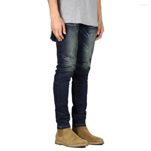 Herren Jeans Hochwertige Wash Distress Retro Stretch Slim Fit Herren Casual Leggings Trendige Bleistifthosen für Männer