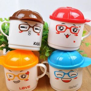 Cups Saucers 1Pcs 200ml Infant Baby Feeding Cup Milk With Handle Children Cute Cartoon Animal Kids Tea Learning