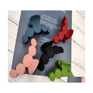 Hair Clips Barrettes Korea Style Round Side Clip Claws Accessories Dots Hairpins Acrylic Candy Color Large Size Ponytail 2188 Q2 D Dhpk6