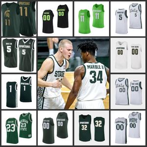 Personalizado Michigan Basketball Jersey Cassius Winston Aaron Henry Matt Uaid Xavier Tillman Joshua Langford Foster Loyer Nick Ward Rocket