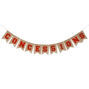 Party Decoration Banner Concessions Bunting Garlandburlap Decor Hanging Birthday Decorations Baseball Football Sign Buralp Supplies