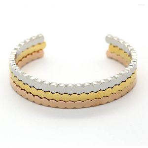 Bangle Bofee Mantra Bracelet Inspirational Gold Open Cuff Wave 316L из нержавеющей стали положительная партия для партии