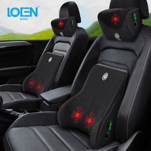 Car Seat Covers Smart Massage Memory Foam Neck Pillow Lumber Support Back Waist Cushion For Home Office Relieve Pain
