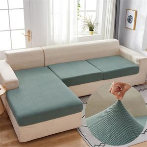 Pokrywa krzesła elastyczna sofa w kratę poduszka na poduszkę solidną kolor bez poślizgu do salonu.
