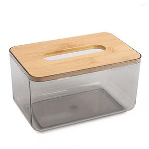 Curtain Bamboo Wood Tissue Box Living Room Coffee Table Simple Drawer Tray Napkin Household Paper