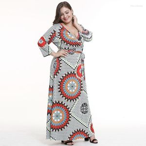 Casual Dresses Women Plus Size 100kg Dress Chic Female Loose Large Oversized Clothing Hippie Boho Big TA1164