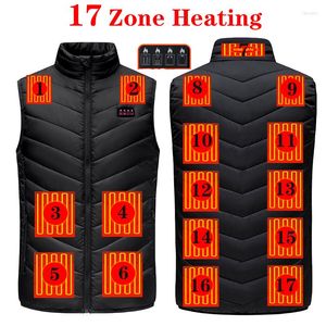 Hunting Jackets 13/17 Zone USB Heated Vest 4 Switches Outdoor Fast Heating Fashion Plus Size S-6XL Men/Wome