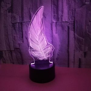 Настольные лампы красочные творческие визуальные USB 3D Nightlight Creativestereo Desktop Lamp