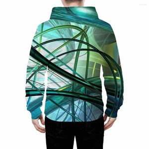 Hoodies masculinos 2023 Europa transfronteiriça e América -vendida com uma capuz de jato de tinta colorido 3 D capuz impresso