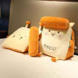 Poduszka Kawaii Plush Creative Toast Chleb Zwiększ trójkątną matę miękką szyję z tyłu kibica dla dziewczynki urocze prezenty