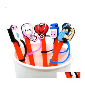 Drinking Straws Custom Medical Supplies Sile St Toppers Accessories Er Charms Reusable Splash Proof Dust Plug Decorative 8M Homefavor Dhunz
