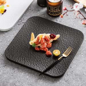 Plates Creative Square Irregular Ceramic Plate Western Steak Dessert Pasta Cooking Dishes Cake Dish Tableware Kitchen Utensils