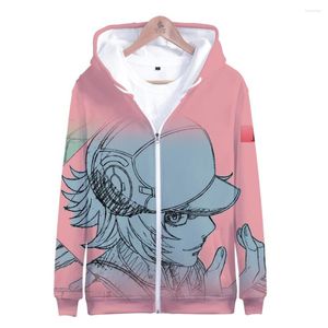 Herrtröjor Akudama Drive 3D Zipper Hoodie Sweatshirt Anime Harajuku Casual Wear Fall High Quality Bekväm Pullover Sportswear