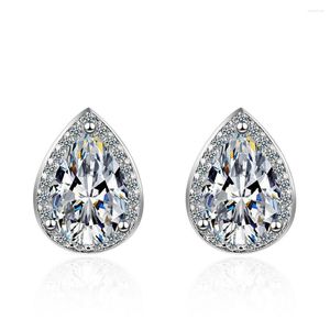 Boucles d'oreilles simples en forme de goutte d'eau avec strass pour femmes, bijoux en argent Sterling 925, cadeau pour petite amie, offres du vendredi noir 2023