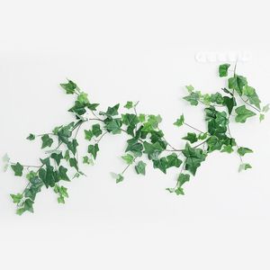 Decorative Flowers & Wreaths Artificial Rattan Plant Willow Vine Sweet Potato Leaves Mexican Home Garden Decoration Fake Green PlantsDecorat