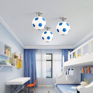 Plafoniere Camera dei bambini Lampada da calcio Basket Ball Bar Novità Illuminazione Camera da letto per bambini Coffee Shop Luce in vetro